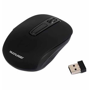 Mouse sem Fio com Bateria Recarregável Preto MO277 Multilaser - UN