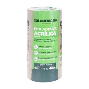Fita Empacotamento 48x40 Marrom 1126 Sulamericana - 4RL