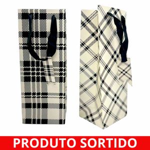 Sacola Papel para Vinho 12x35x10cm Sortido RMT2039 Rio master - UN