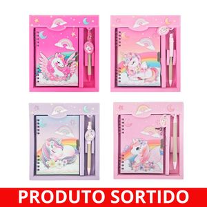 Diário Capa Dura Unicórnio 52 Folhas 0730 Fwb - UN