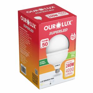 Lâmpada Led Bulbo 50W 6500K Branco Bivolt 20370 Ourolux - UN