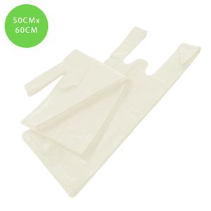 Sacola Camiseta 50x60cm Branco Leitosa 217 Uniplast - 4KG