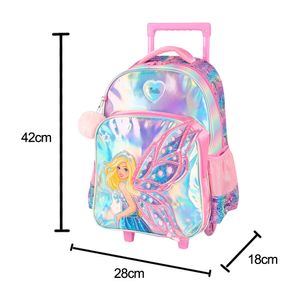 Mochila de Rodinhas Barbie Rosa IC41462BB Luxcel - UN