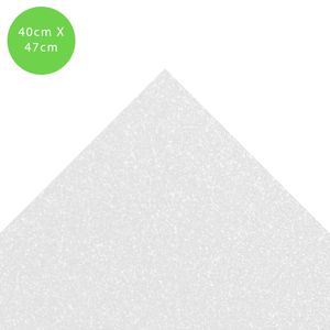 E.V.A Glitter 1,8mm 40x47 Branco Neon 0617 Magic - 5FL