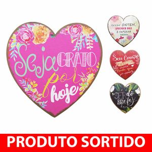 Quadro Decorativo Coração Sortido DEQ01119 Wincy - UN