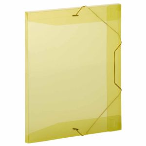 Pasta Plástica Aba Elástica Ofício 2cm Amarelo A20B Plascony - 10UN