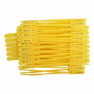 Lacre Plástico para Malote Baixo Relevo 16cm Amarelo 5626 Rigoran - 100UN