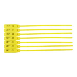 Lacre Plástico para Malote Baixo Relevo 16cm Amarelo 1006 K&m lacres - 100UN