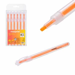 Caneta Marca Texto Clear Laranja 0139 Maxprint - 12UN