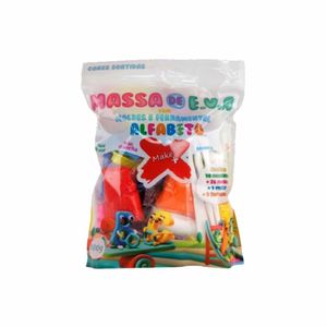 Kit Massa de EVA 100g Alfabeto 13809 Make+ - UN