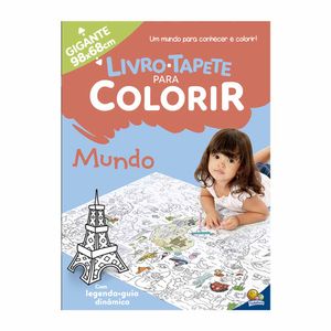 Livro Infantil Tapete para Colorir Mundo 7710 Todo livro - UN