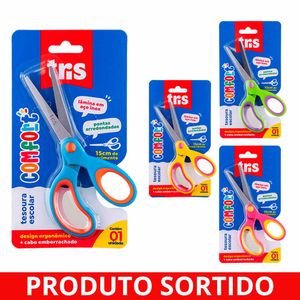 Tesoura Escolar 15cm Comfort 2458 Tris - UN