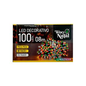 Pisca Pisca 100 Leds Fio Transparente Luz Colorida 127V Wincy - UN