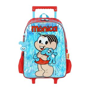 Mochila de Rodinhas Mônica Azul IC41332MN Luxcel - UN