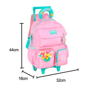 Mochila de Rodinhas Up4you Rosa IC41726UP Luxcel - UN